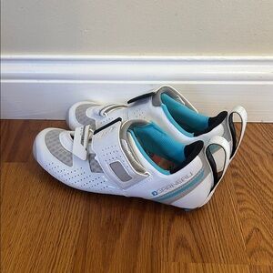 Garneau Women’s Tri X-Lite ll Cycling Shoes White/Blue Fish